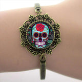 Skull Skeleton Lace Charm Bracelet