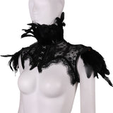 Gothic Feather Lace Collar