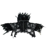 Gothic Feather Lace Collar