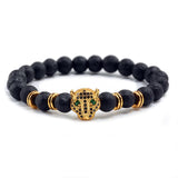 Leopard Head Natural Stone Bracelet