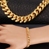 Men Miami Cuban Link Chain Bracelet