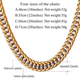 Men's Hip Hop Two-Tone Chain Necklace