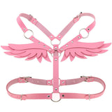 Gothic Punk Sexy Wings Leather Women Harness