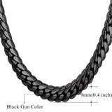 Men Snake Curb Chain Necklace