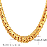 Men Snake Curb Chain Necklace