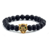 Leopard Head Natural Stone Bracelet