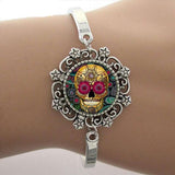 Skull Skeleton Lace Charm Bracelet