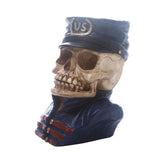 American Army Soldiers Helmet Skull Statue