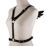 Gothic Punk Sexy Wings Leather Women Harness