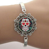 Skull Skeleton Lace Charm Bracelet