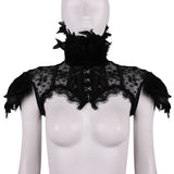 Gothic Feather Lace Collar