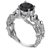 Ghost Evil Skull Skeleton Ring