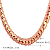 Men Snake Curb Chain Necklace