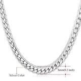 Men Snake Curb Chain Necklace