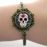 Skull Skeleton Lace Charm Bracelet