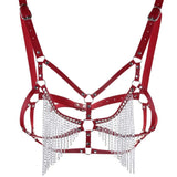 Gothic Punk Sexy Leather Chain Harness