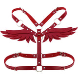 Gothic Punk Sexy Wings Leather Women Harness