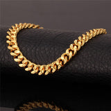 Men Miami Cuban Link Chain Bracelet