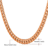 Men Snake Curb Chain Necklace