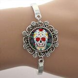 Skull Skeleton Lace Charm Bracelet