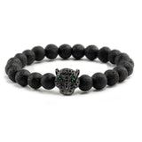 Leopard Head Natural Stone Bracelet