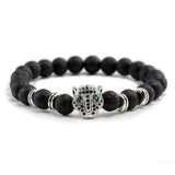 Leopard Head Natural Stone Bracelet