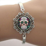 Skull Skeleton Lace Charm Bracelet