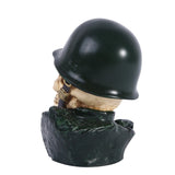 American Army Soldiers Helmet Skull Statue