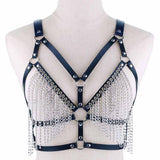 Gothic Punk Sexy Leather Chain Harness