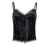 Gothic Sexy Sleeveless Black Summer Cami