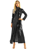 Wetlook Long Sleeve Coat Holographic Costume