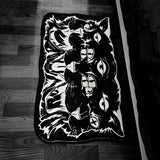 Black Cat Tarot Halloween Carpet