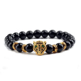 Leopard Head Natural Stone Bracelet