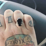 Vintage Punk Gothic Black Ring