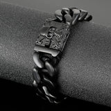 Gothic Skull Stainless Steel Cuban Chain Bracelet