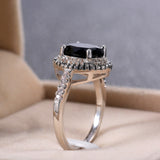 Fashion Punk  Cool Girl Black Main Stone Ring