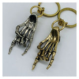 Mini Brass Skull Hand