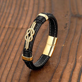 Charm Micro-Studded Leather Cord Unisex Bracelet