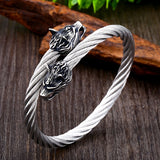 Gothic Wolf Head Adjustable Bracelet