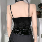 Gothic Sexy Sleeveless Black Summer Cami