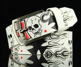 Skull Skeleton Pattern Pin Buckle Belt