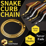 Men Chunky Snake Chains Necklace