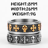 Cross Skull Retro Men's Ring