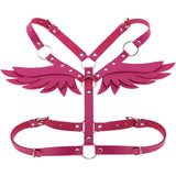 Gothic Punk Sexy Wings Leather Women Harness