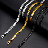 Men Snake Curb Chain Necklace