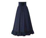 Ruffle Hem Gothic Victorian Maxi Skirt