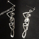 Punk Skeleton Dangle Earrings