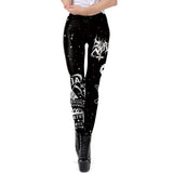 Satan Devil Black Leggings