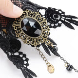 Gothic Style Retro Lace Bracelet With Ring