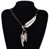 Bohemian Women Girl Feather Necklace